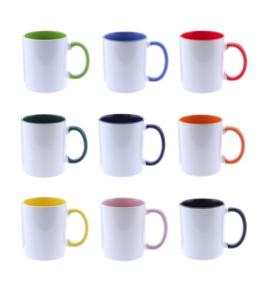 Taza bicolor para sublimación - Taza de cerámica para sublimar